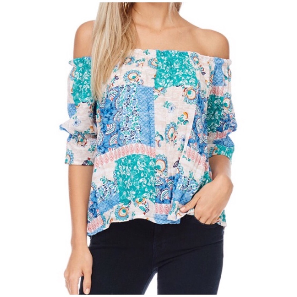 Patchy Print Top